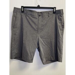 Ben Hogan Size 42 Golf Shorts Grey Flat Front Stretch Waistband Casual Chino 10"